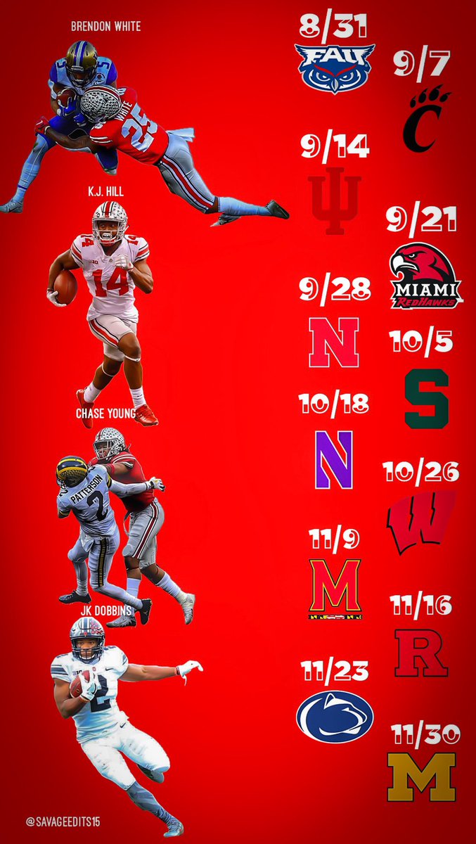 Ohio State Football Schedule Wallpaper 2019 , HD Wallpaper & Backgrounds