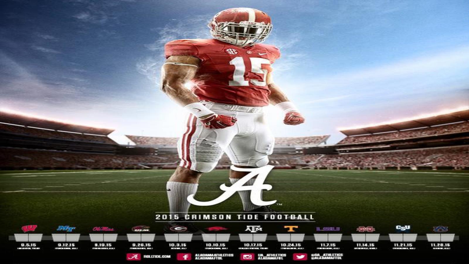 2015 Alabama Football Wallpaper - Alabama College Football Poster , HD Wallpaper & Backgrounds