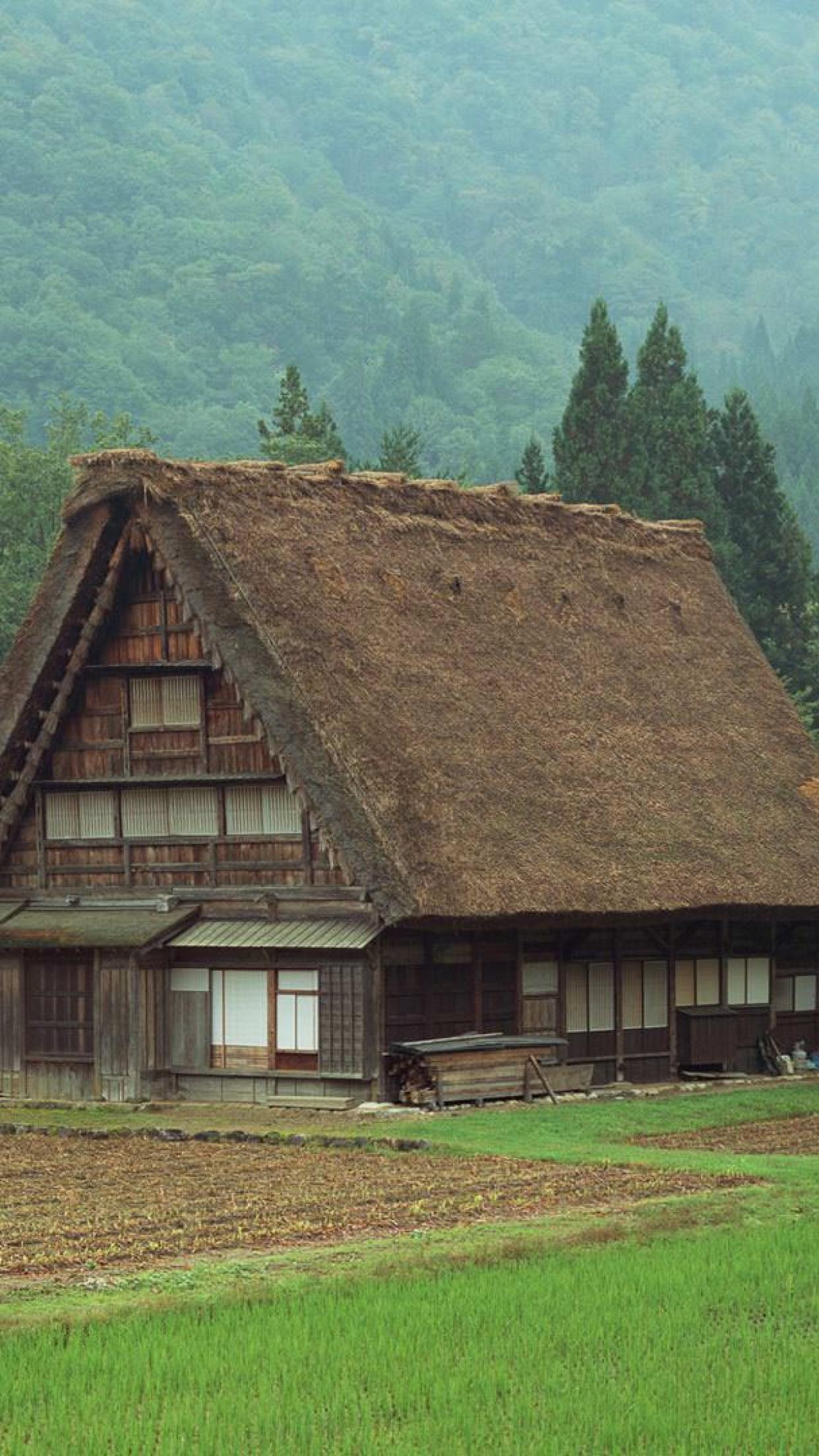 A Beautiful Garden House Wallpaper - Japan Countryside , HD Wallpaper & Backgrounds