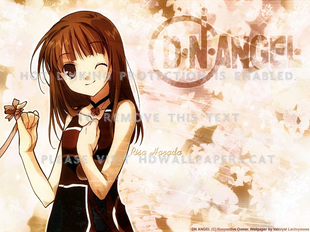 Cute Harada Risa Nice Girl Anime - Dn Angel Risa , HD Wallpaper & Backgrounds