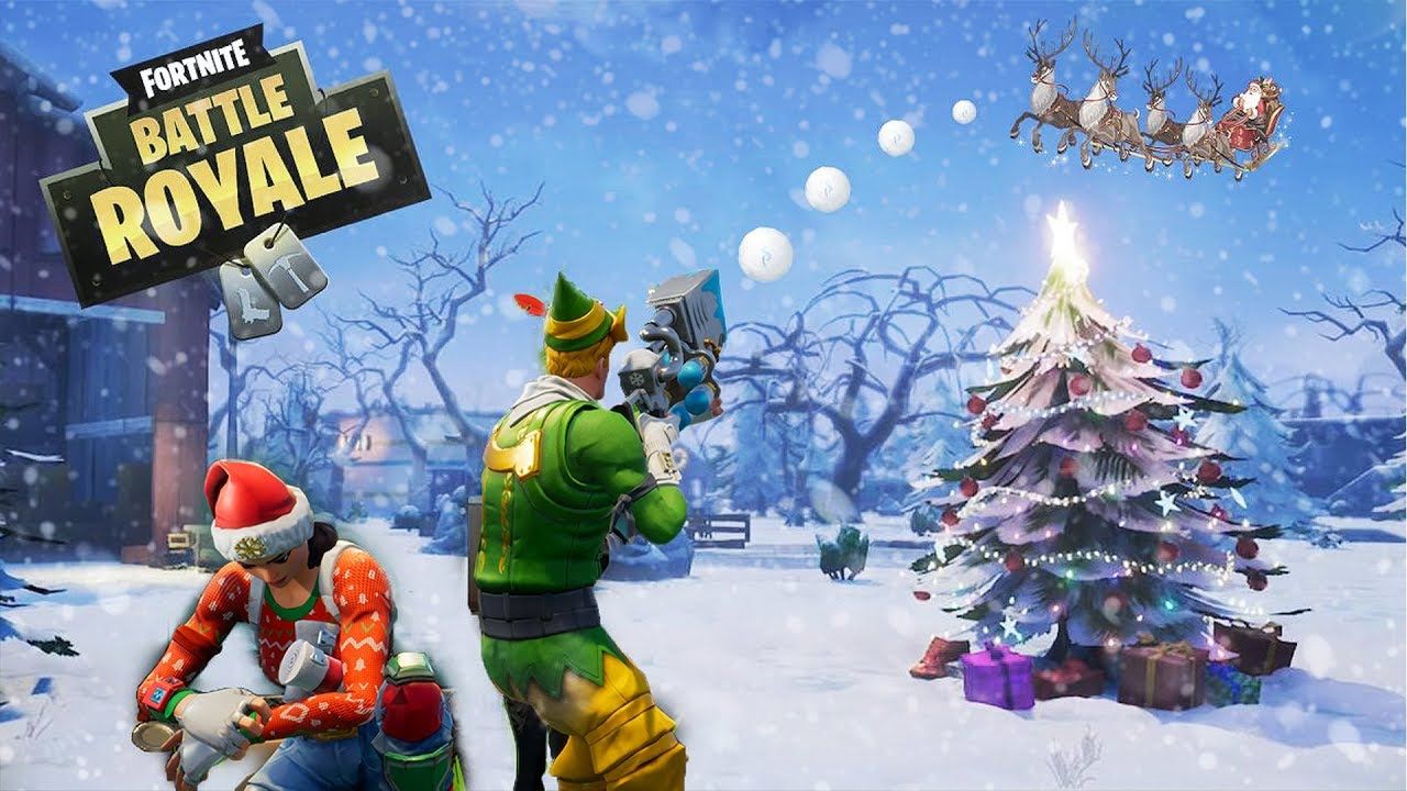Fortnite Christmas , HD Wallpaper & Backgrounds