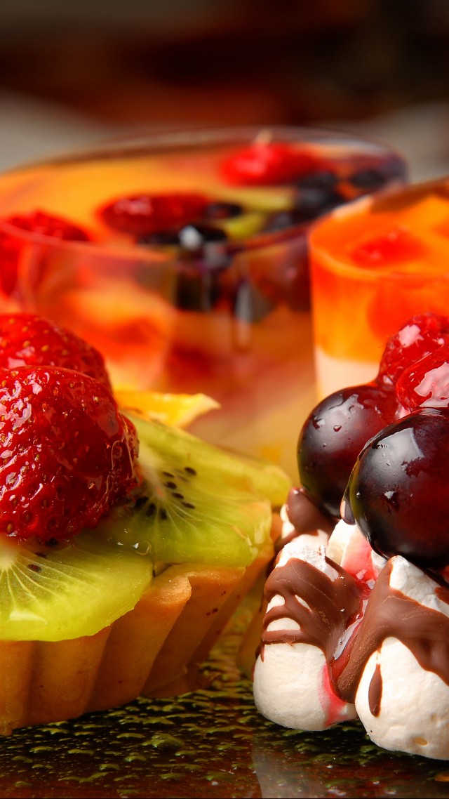 Jelly, Strawberry, Cherry, Kiwi, Grape, Chocolate - Vertical Wallpaper Hd Cherries , HD Wallpaper & Backgrounds