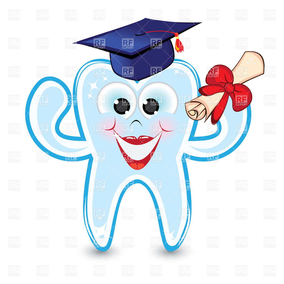 Brush Teeth Clipart Wallpaper Tooth And Dental Hygiene - Tooth With Graduation Cap , HD Wallpaper & Backgrounds