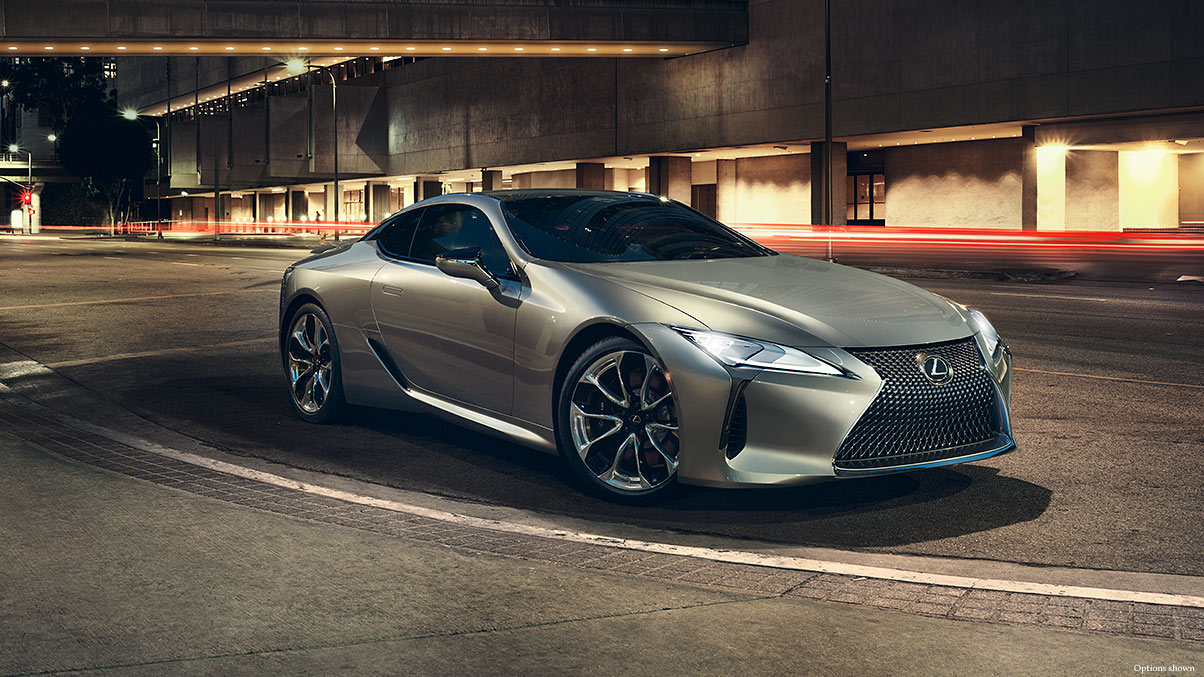 2018 Lexus Lc In City On Road In Night Streets 4k Hd - Lexus Lc 500 Super Coupe , HD Wallpaper & Backgrounds