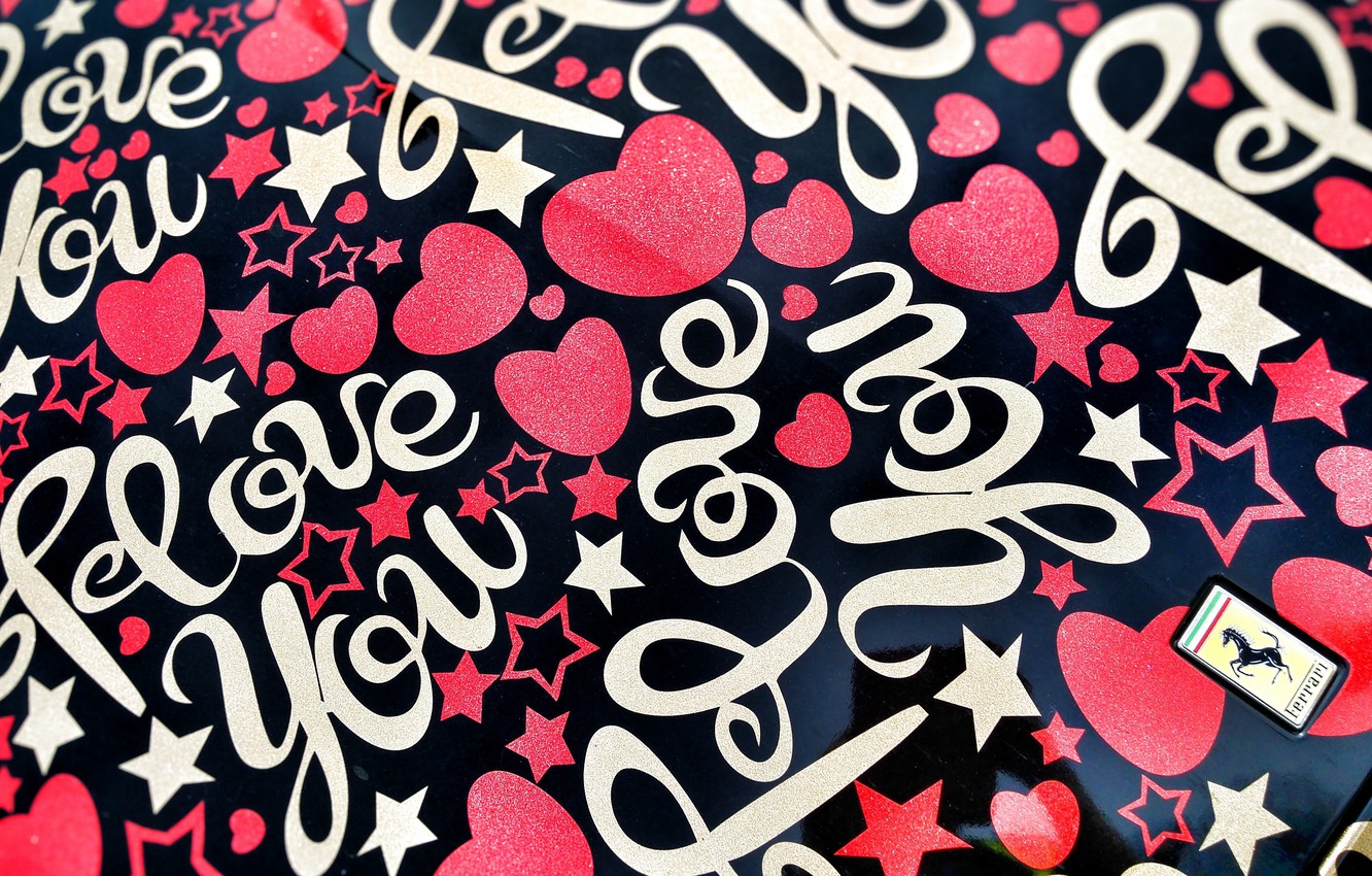 Photo Wallpaper Wallpaper, Love, Stars, Hearts, Textures, - Fondo Negro Con Corazones De Colores , HD Wallpaper & Backgrounds