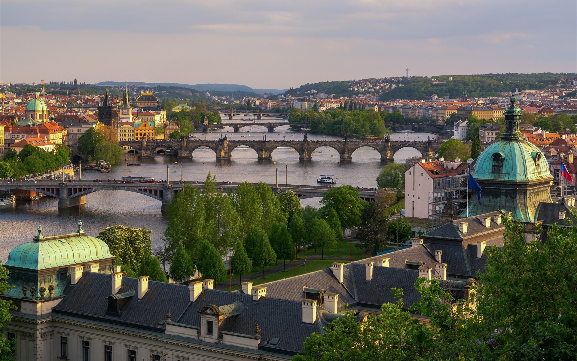 Wallpaper Prague, Czech Republic, River, Bridges, City, - Praha , HD Wallpaper & Backgrounds