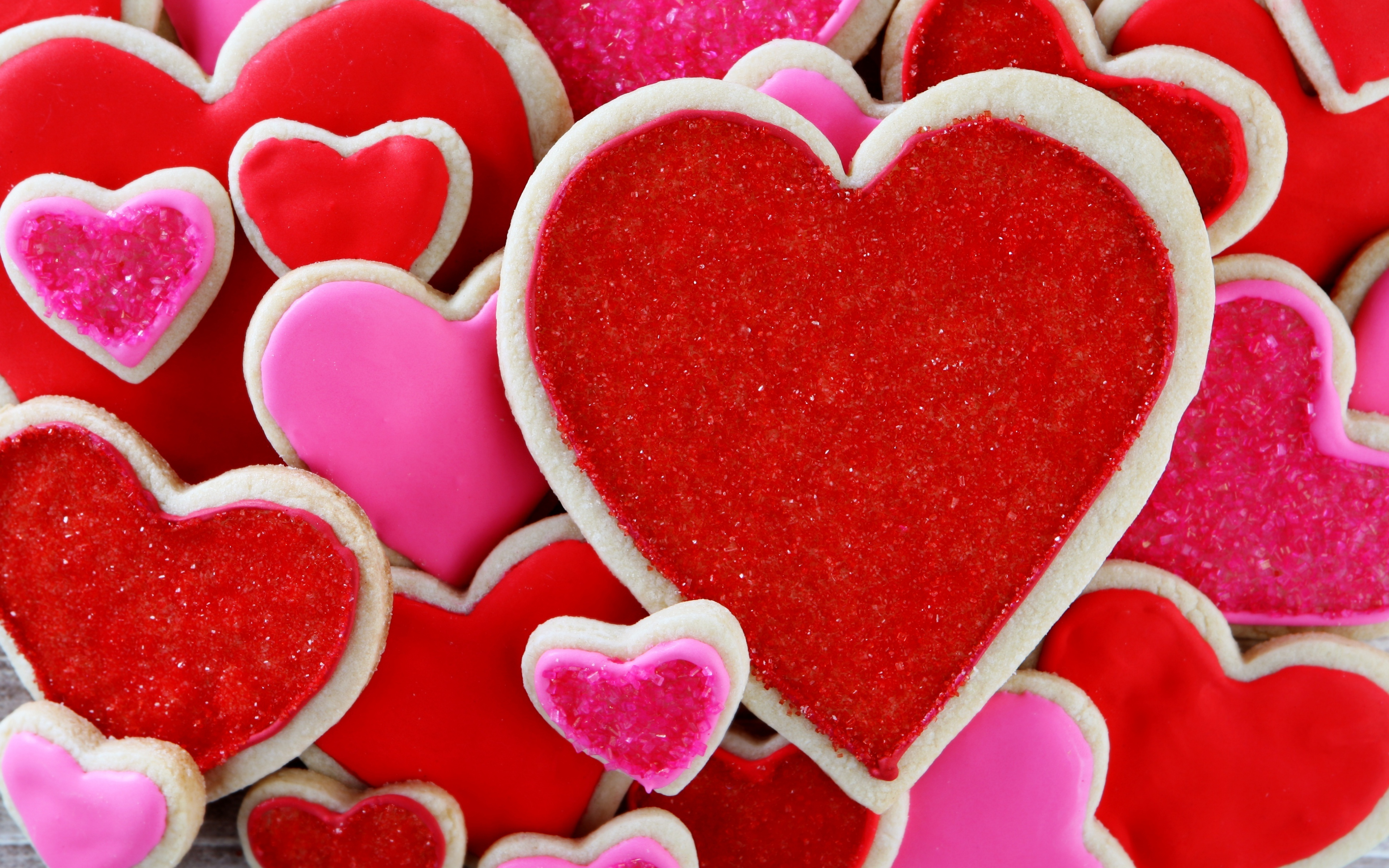 Love, Hearts, Cookies, Dessert, Pink Red, Wallpaper - Iphone 6 Heart Wallpaper Love Cute , HD Wallpaper & Backgrounds