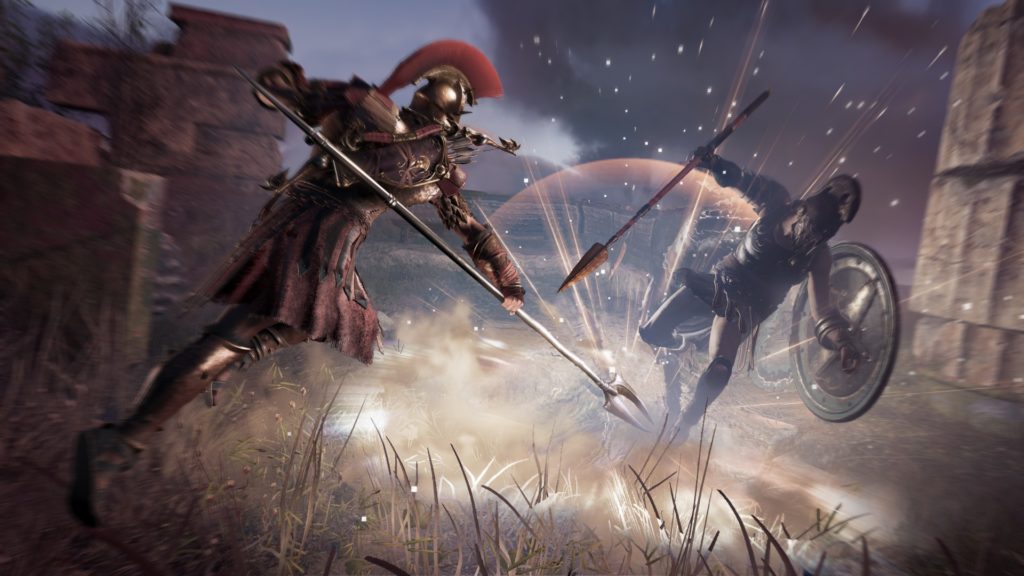 Assassin's Creed Odyssey Fighting , HD Wallpaper & Backgrounds