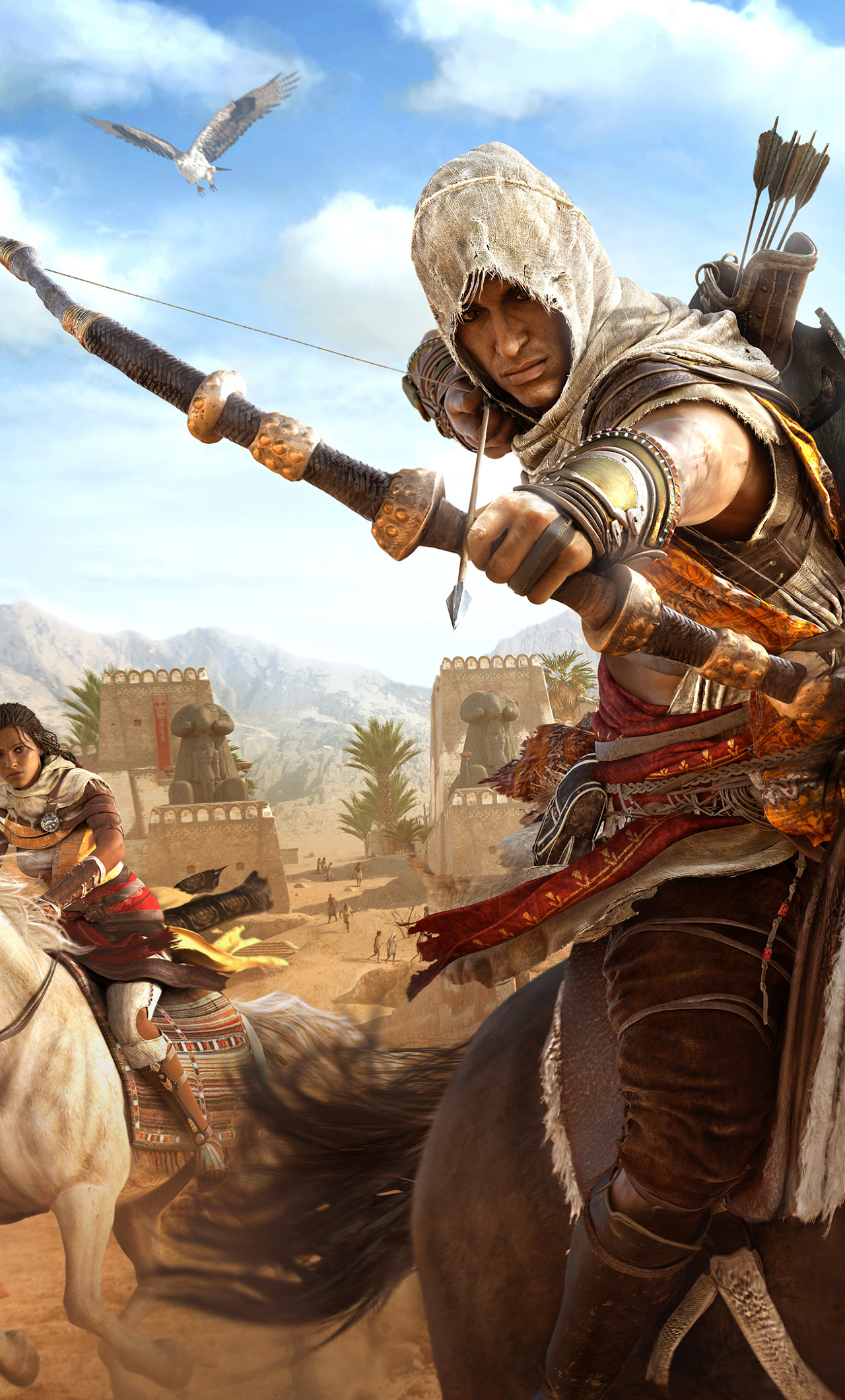 Assassin's Creed Bayek And Aya , HD Wallpaper & Backgrounds