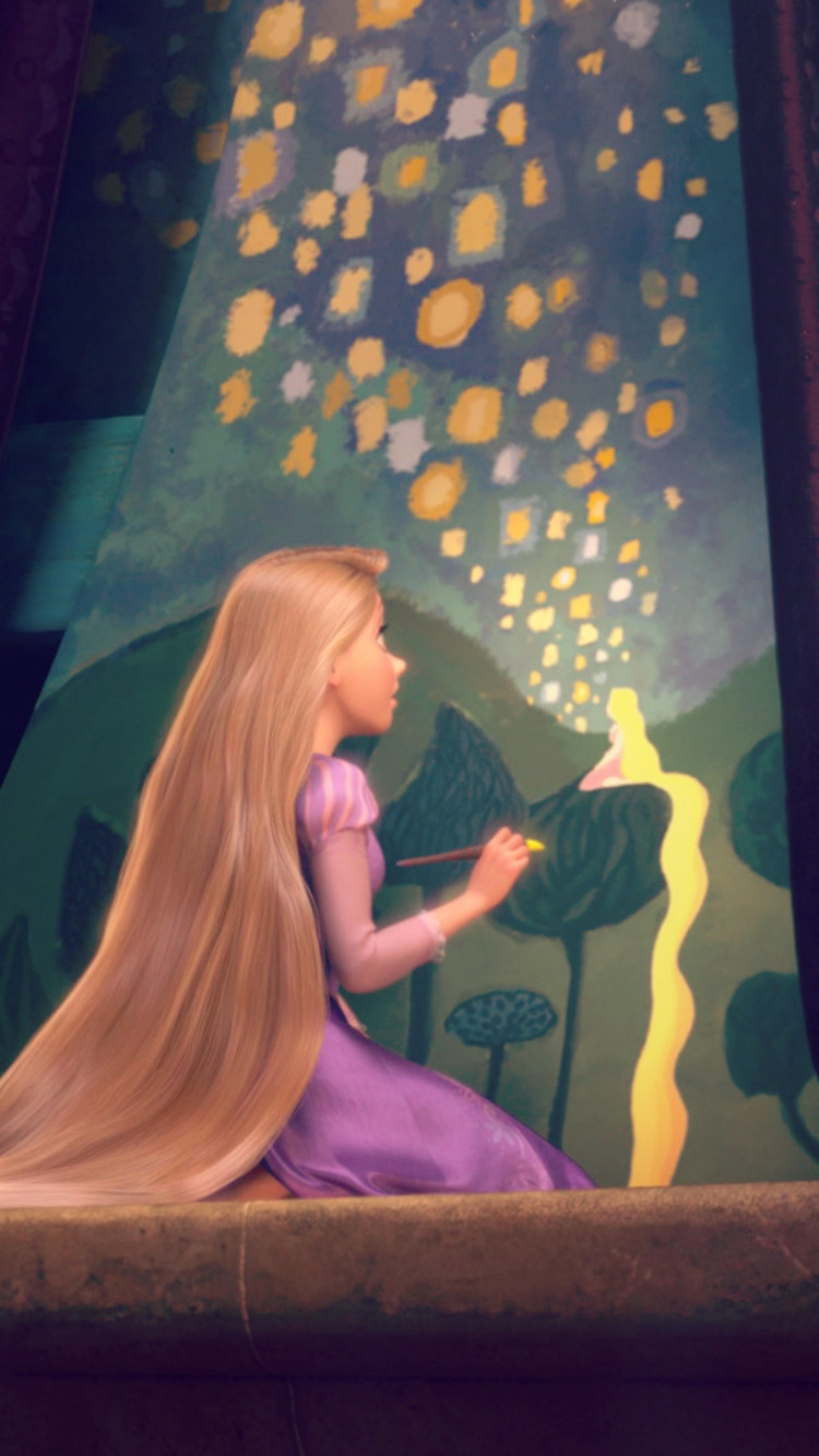 Rapunzel Painting In Movie , HD Wallpaper & Backgrounds