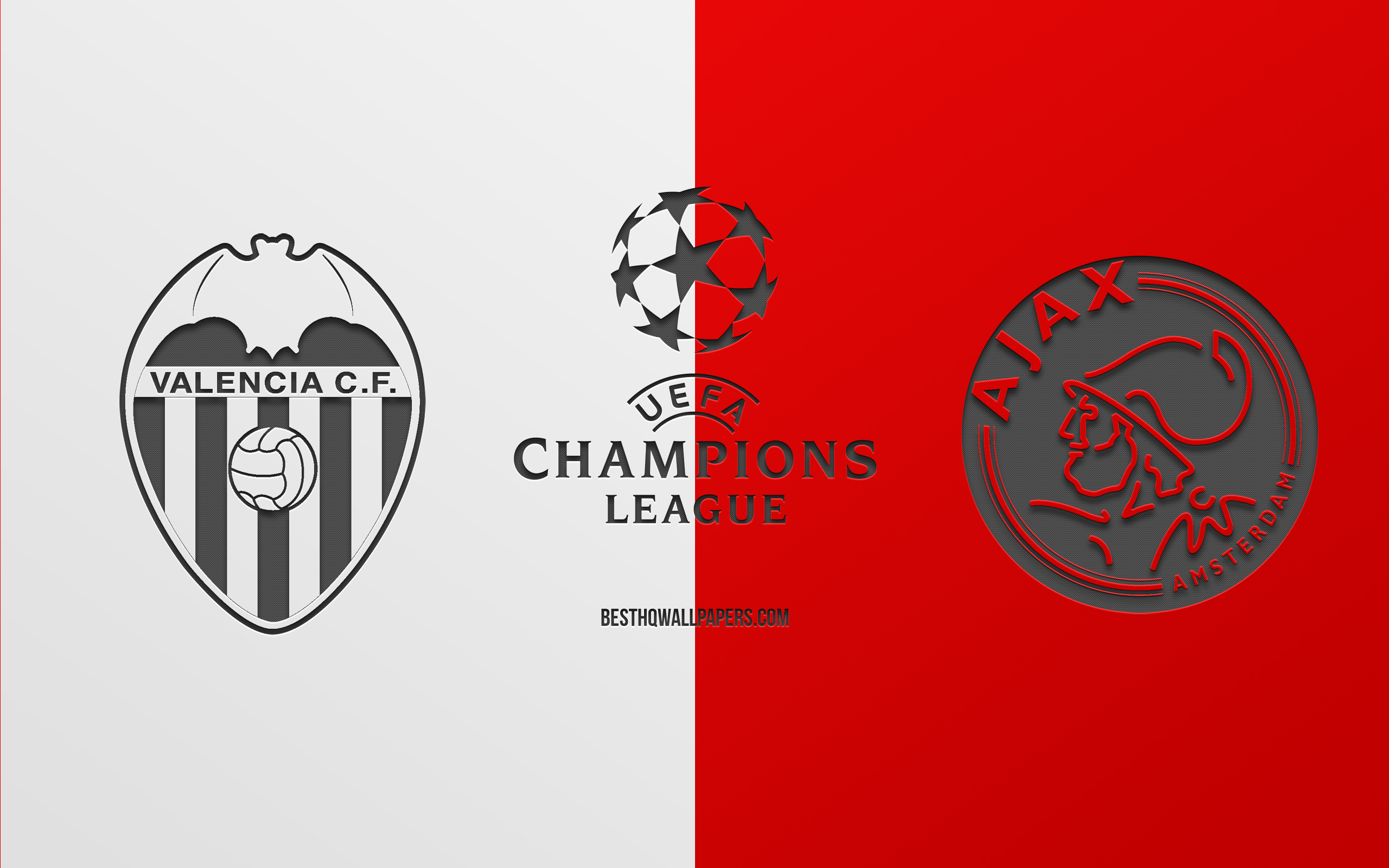 Valencia Cf Vs Ajax Amsterdam, Football Match, 2019 - Graphic Design , HD Wallpaper & Backgrounds