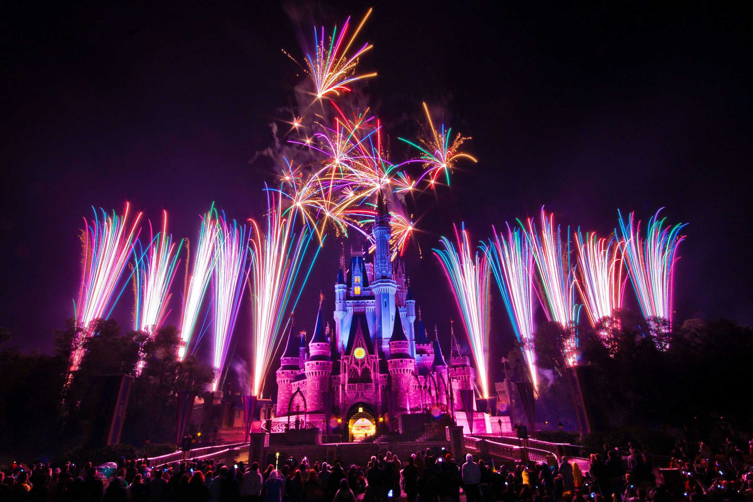 Walt Disney 4th For July Fireworks 
 Data Src - Disney World, Cinderella Castle , HD Wallpaper & Backgrounds