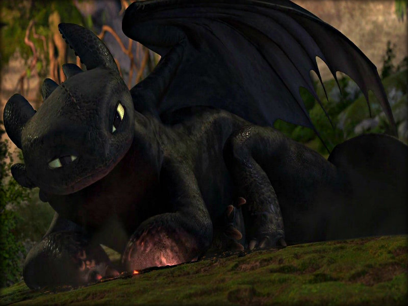 ★ Toothless ☆ - Dragon Night Fury Laying Toothless , HD Wallpaper & Backgrounds