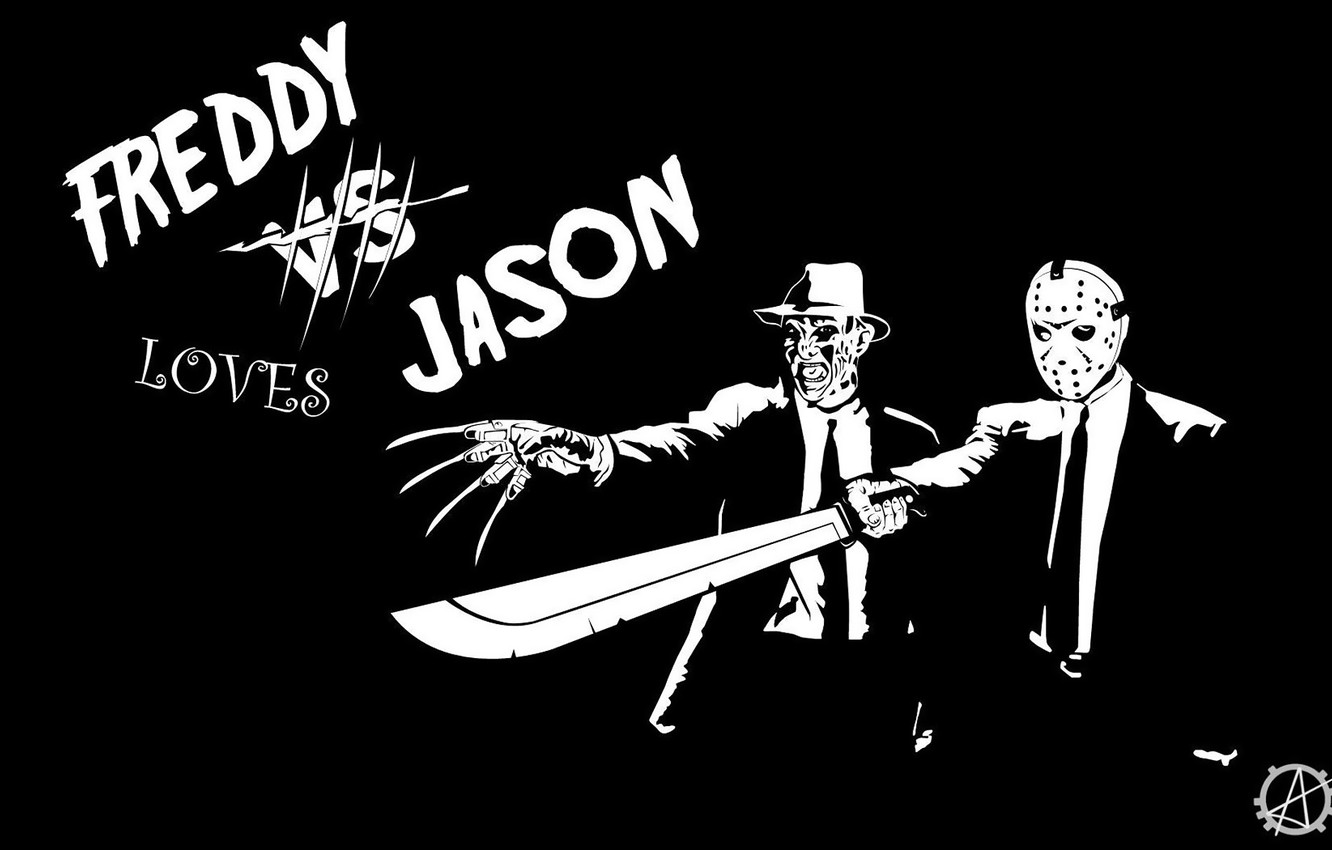 Photo Wallpaper Hat, Claws, Parody, Jason Voorhees, - Freddy Vs Jason Vector , HD Wallpaper & Backgrounds