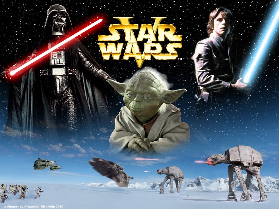 Wallpaper Yoda, Luke Skywalker, Star Wars, Darth Vader, - Luke Darth Vader Yoda , HD Wallpaper & Backgrounds