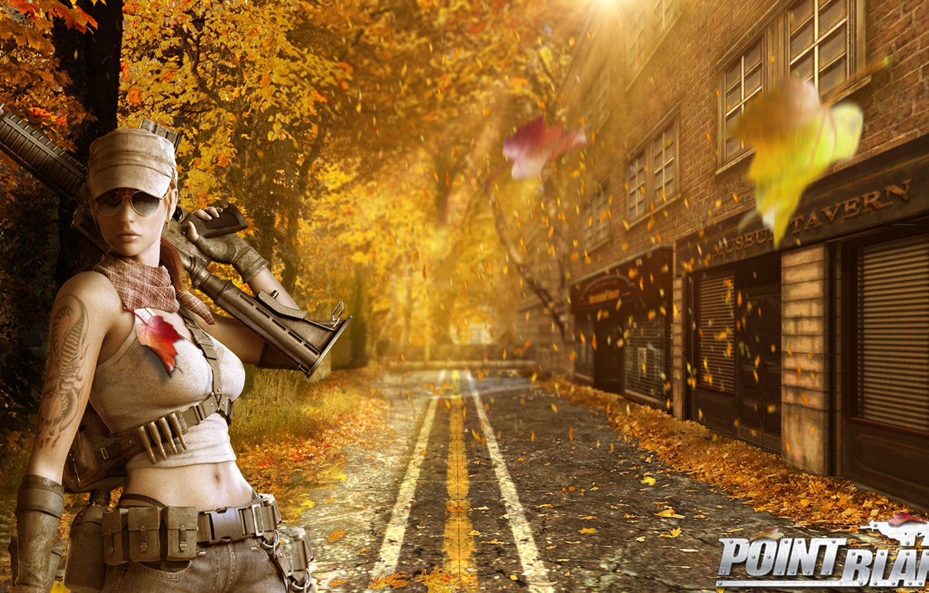 Photo Wallpaper Autumn, Girl, Weapons, Viper, Autumn, - Viper Red Pb , HD Wallpaper & Backgrounds
