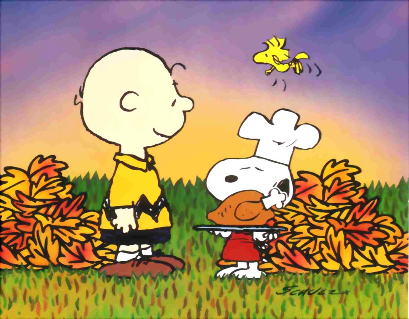 Free Thanksgiving Wallpapers Group - Snoopy Charlie Brown Thanksgiving , HD Wallpaper & Backgrounds