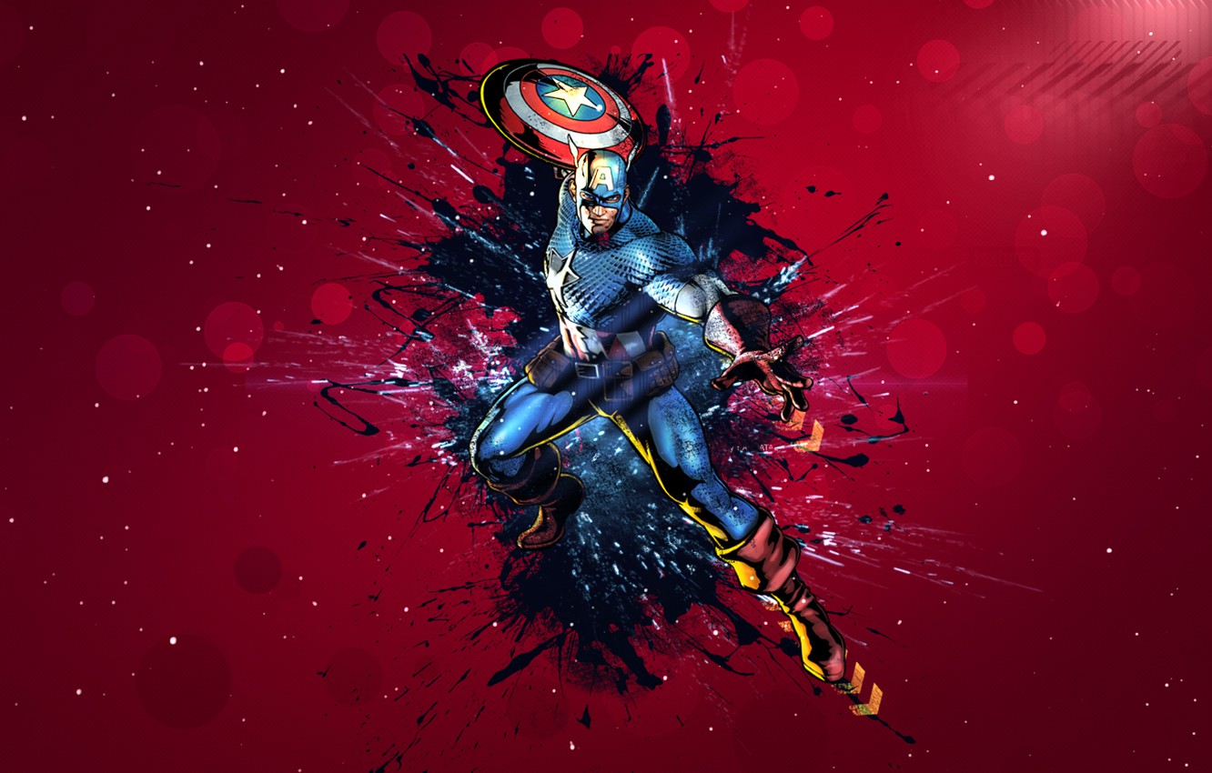 Photo Wallpaper Jump, Mask, Form, Shield, Captain America, - Щит Капитана Америки Обои , HD Wallpaper & Backgrounds