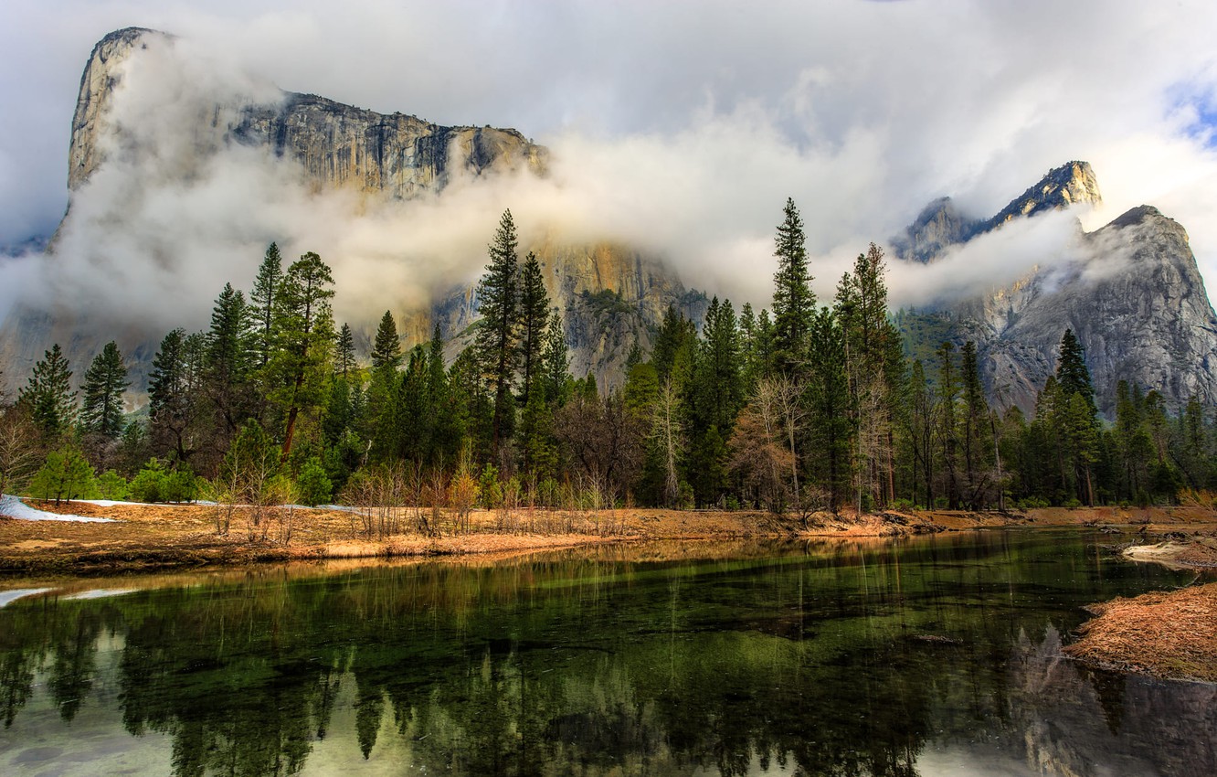 Photo Wallpaper Clouds, Trees, Landscape, Mountains, - Michael Bonocore , HD Wallpaper & Backgrounds