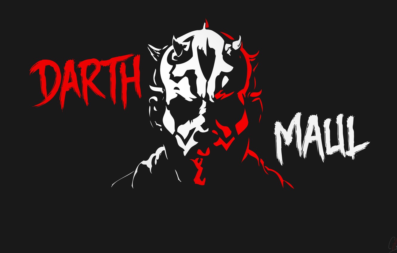 Photo Wallpaper Minimalism, Star Wars, Darth Maul, - Darth Vader Wallpaper 4k Iphone , HD Wallpaper & Backgrounds