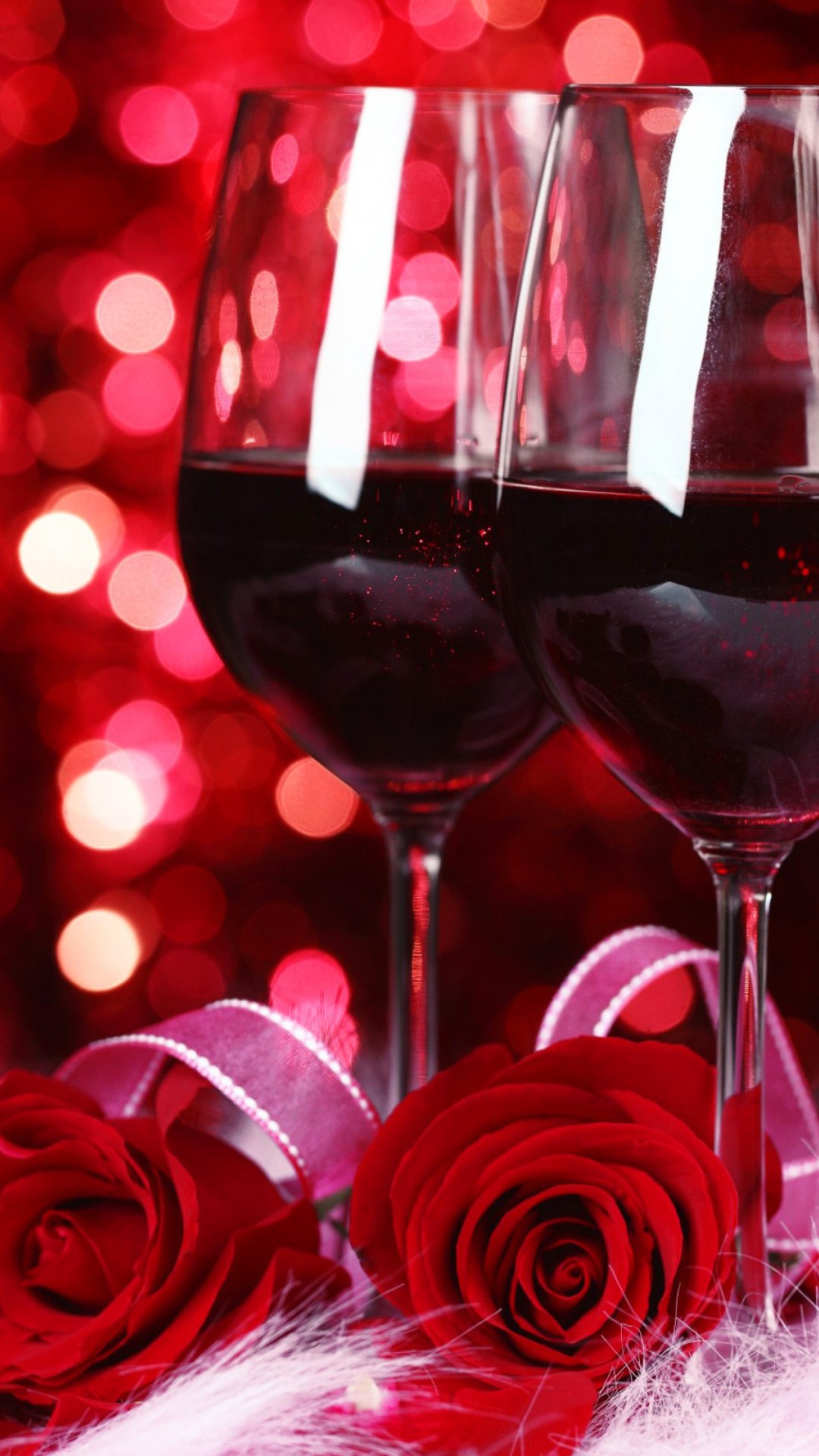 Valentine Wine And Roses Android Wallpaper - Valentines Wine And Roses , HD Wallpaper & Backgrounds