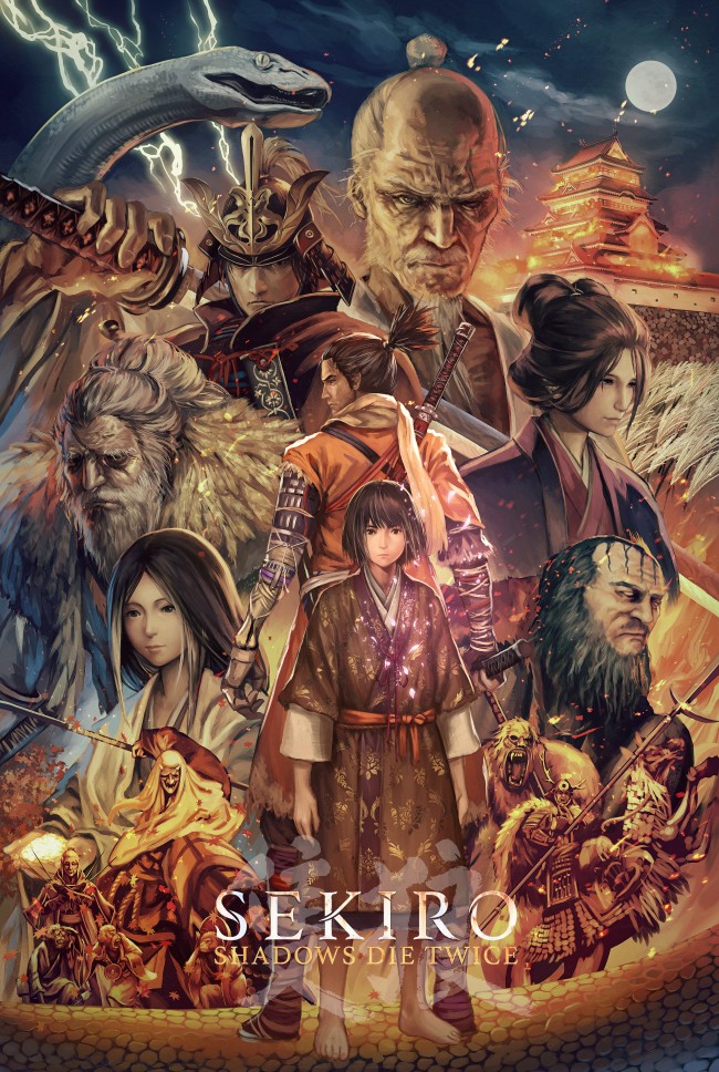 Shadows Die Twice, Poster, Anime Style, Characters, - Sekiro Shadows Die Twice Poster , HD Wallpaper & Backgrounds