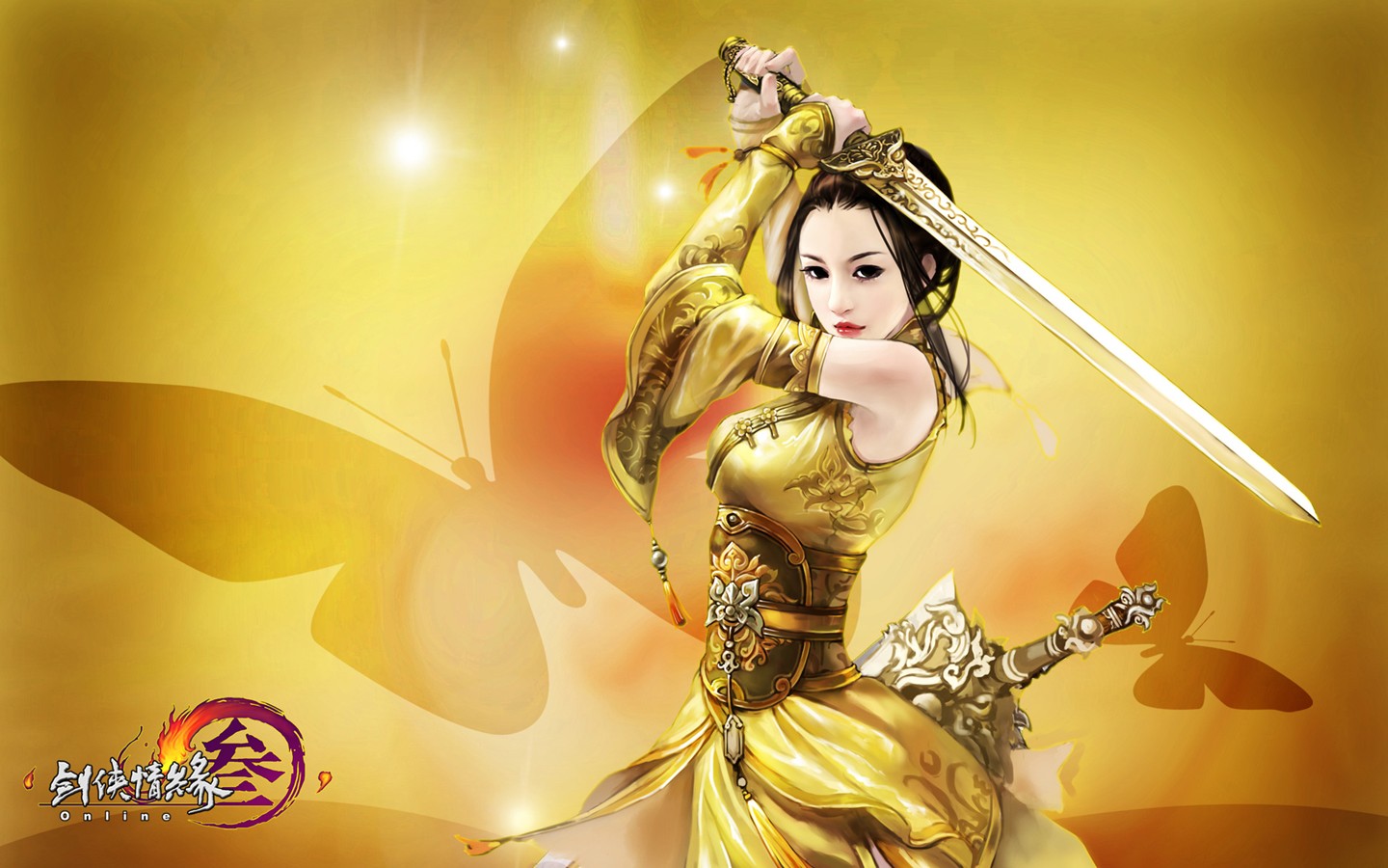 D Martial Arts Online Game Wallpaper Of Jx - Japanese Woman Warrior Fantasy , HD Wallpaper & Backgrounds