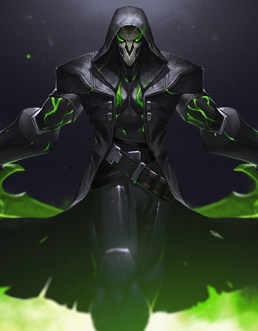 Green, Reaper, Overwatch, Warrior, Online Game, Wallpaper - Reaper Overwatch Wallpaper 4k , HD Wallpaper & Backgrounds