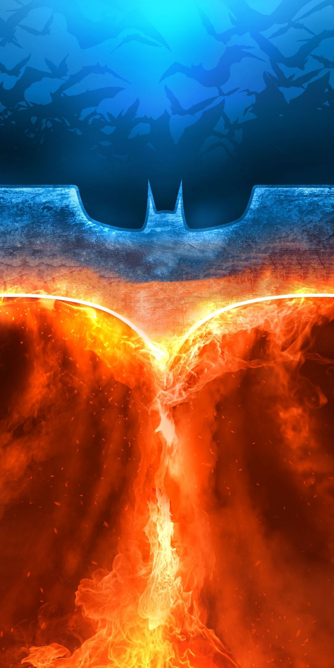 Batman Logo Fire , HD Wallpaper & Backgrounds