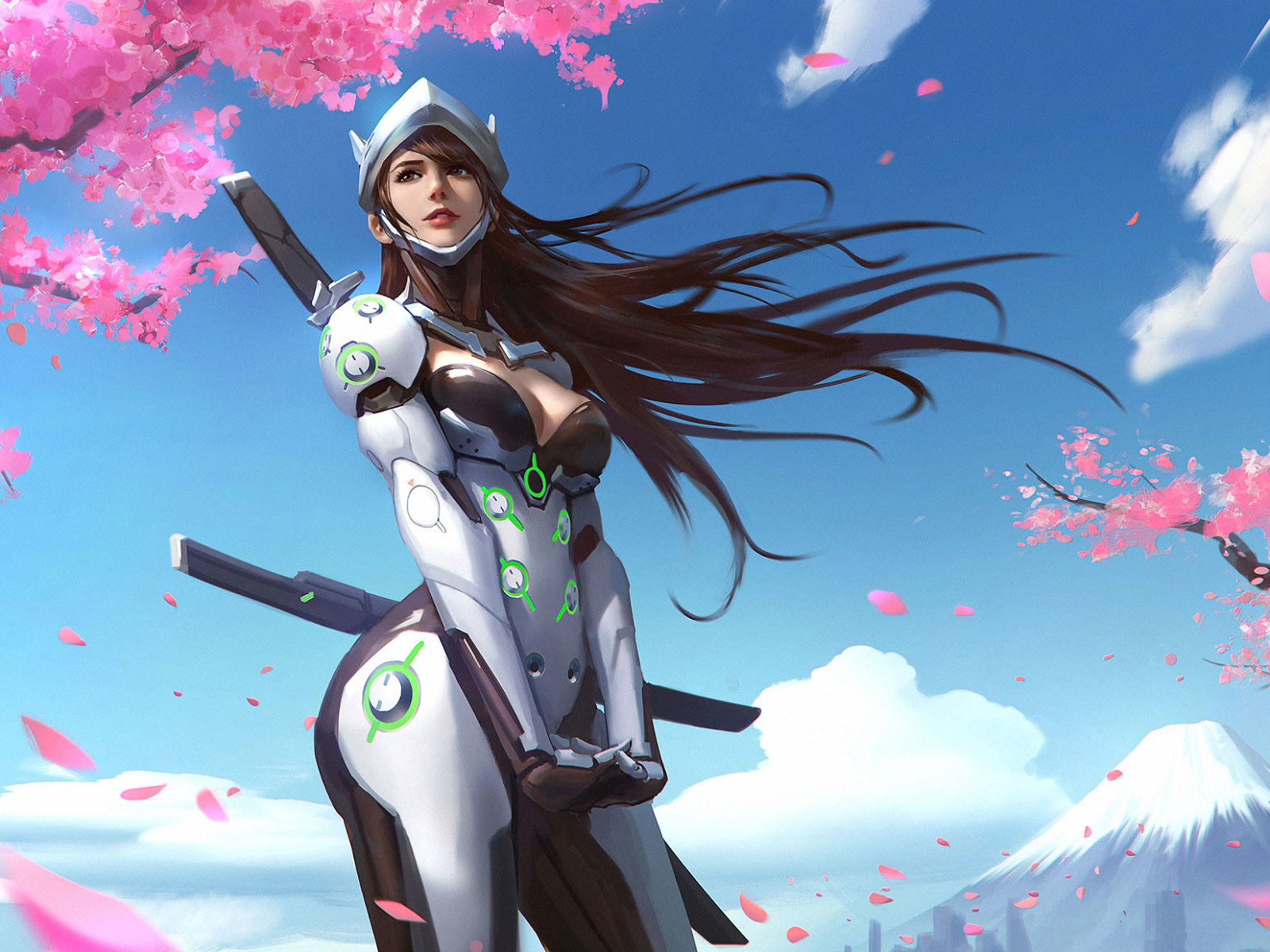 Overwatch Genji Girl , HD Wallpaper & Backgrounds