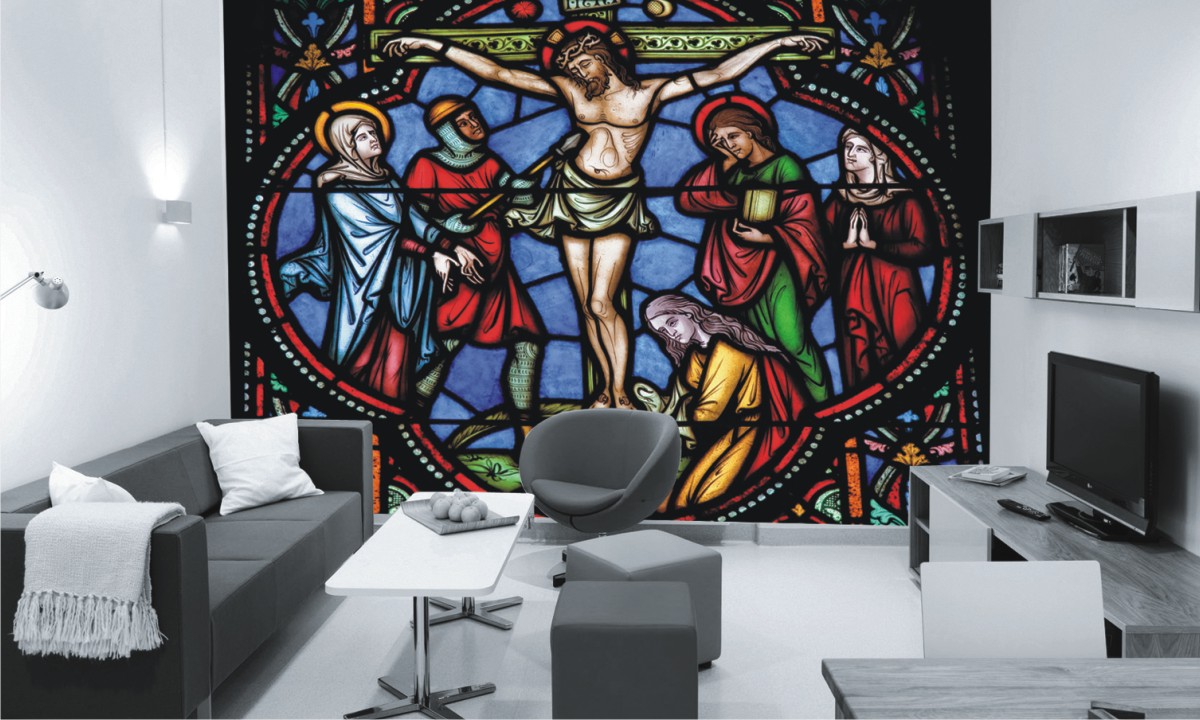 Jezus Na Krzyżu Witraz , HD Wallpaper & Backgrounds