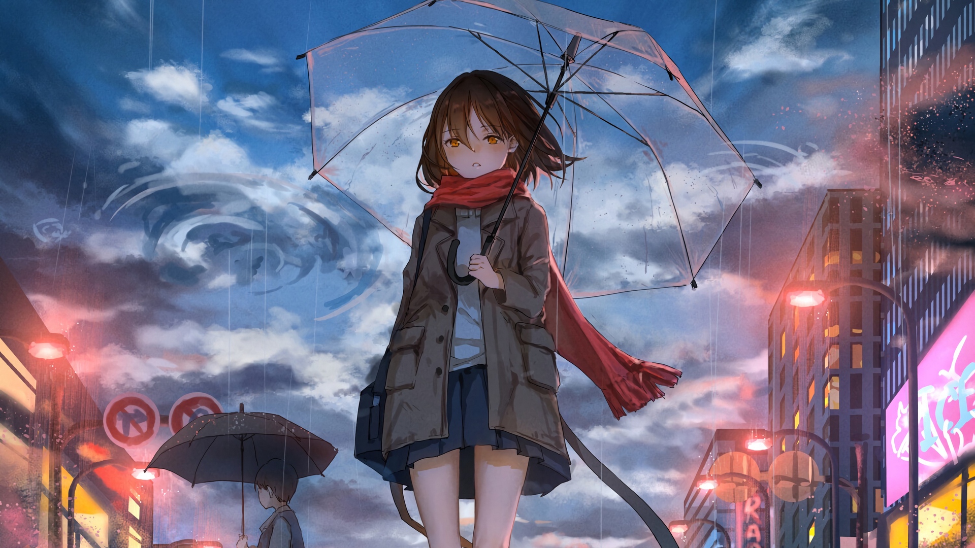 Wallpaper Girl, Umbrella, Anime, Rain, Sadness - Anime Girl With Umbrella , HD Wallpaper & Backgrounds