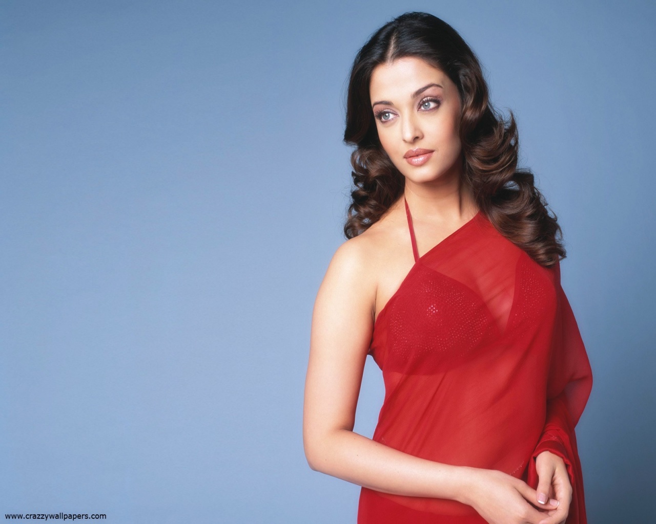 Aishwarya Rai Transparent Red Saree - Aiswarya Rai Red Saree , HD Wallpaper & Backgrounds