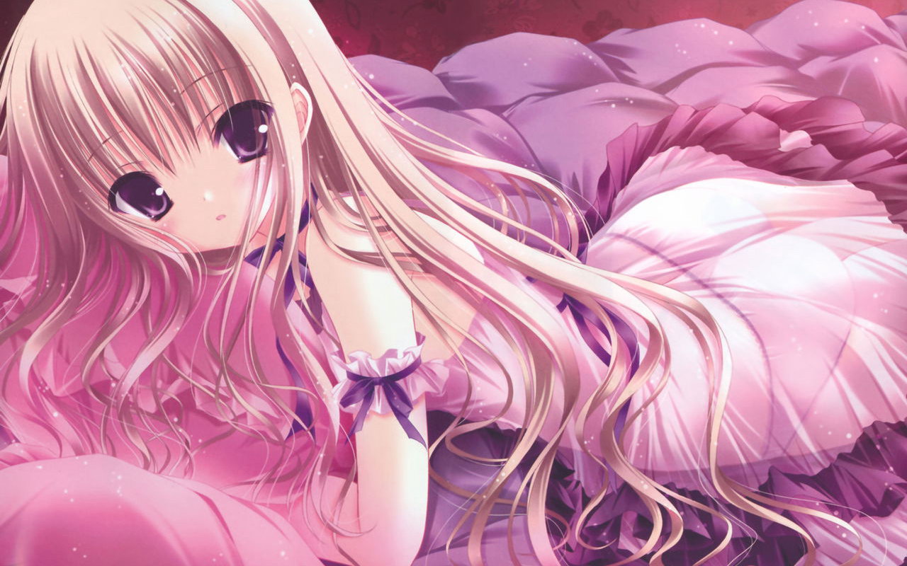 Anime Wallpapers Girls Group - Anime Cute Girl On Bed , HD Wallpaper & Backgrounds