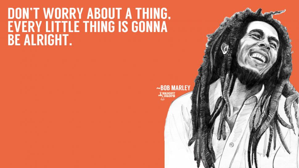 Bob Marley Orange Worry Alright Hd Wallpaper,music , HD Wallpaper & Backgrounds