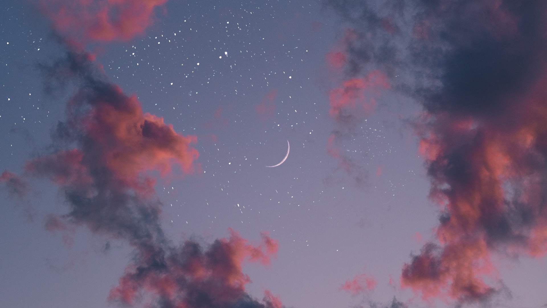 Wallpaper Sky, Clouds, Moon, Stars, Night - Moon And Clouds Hd , HD Wallpaper & Backgrounds