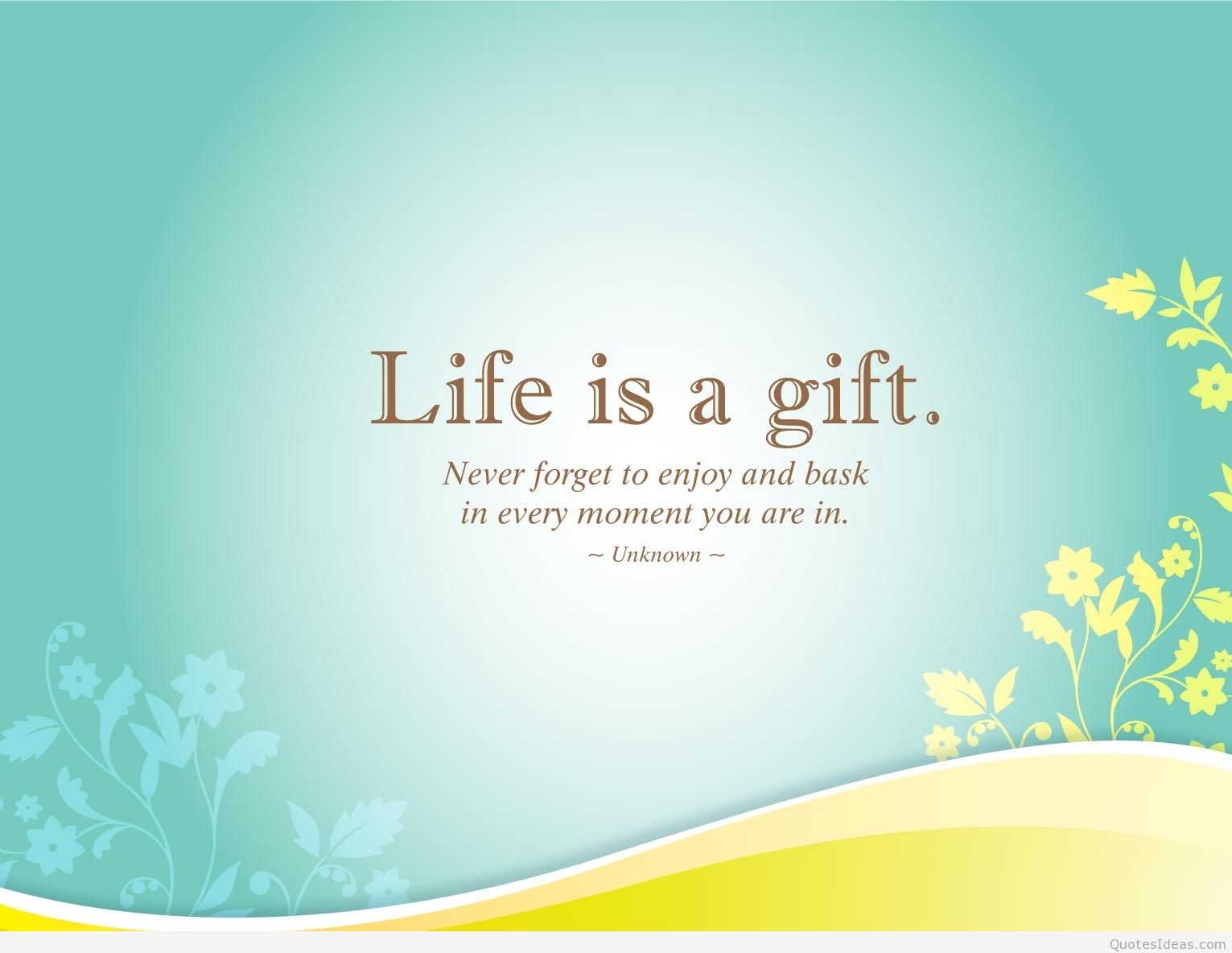 Life Is A Gift Wallpaper Quote Hd - Gift A Plant Quotes , HD Wallpaper & Backgrounds