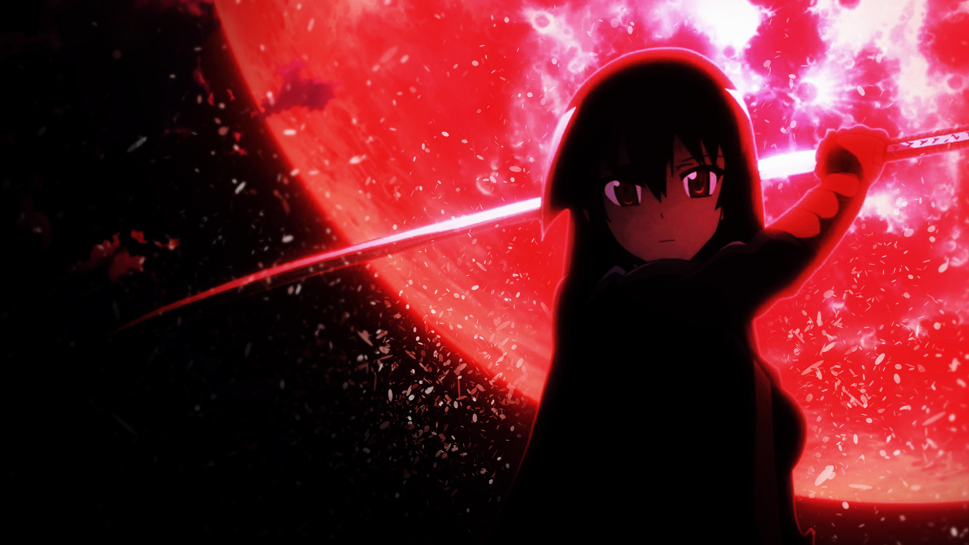Akame Red Moon Desktop Wallpaper - Akame And Dante , HD Wallpaper & Backgrounds