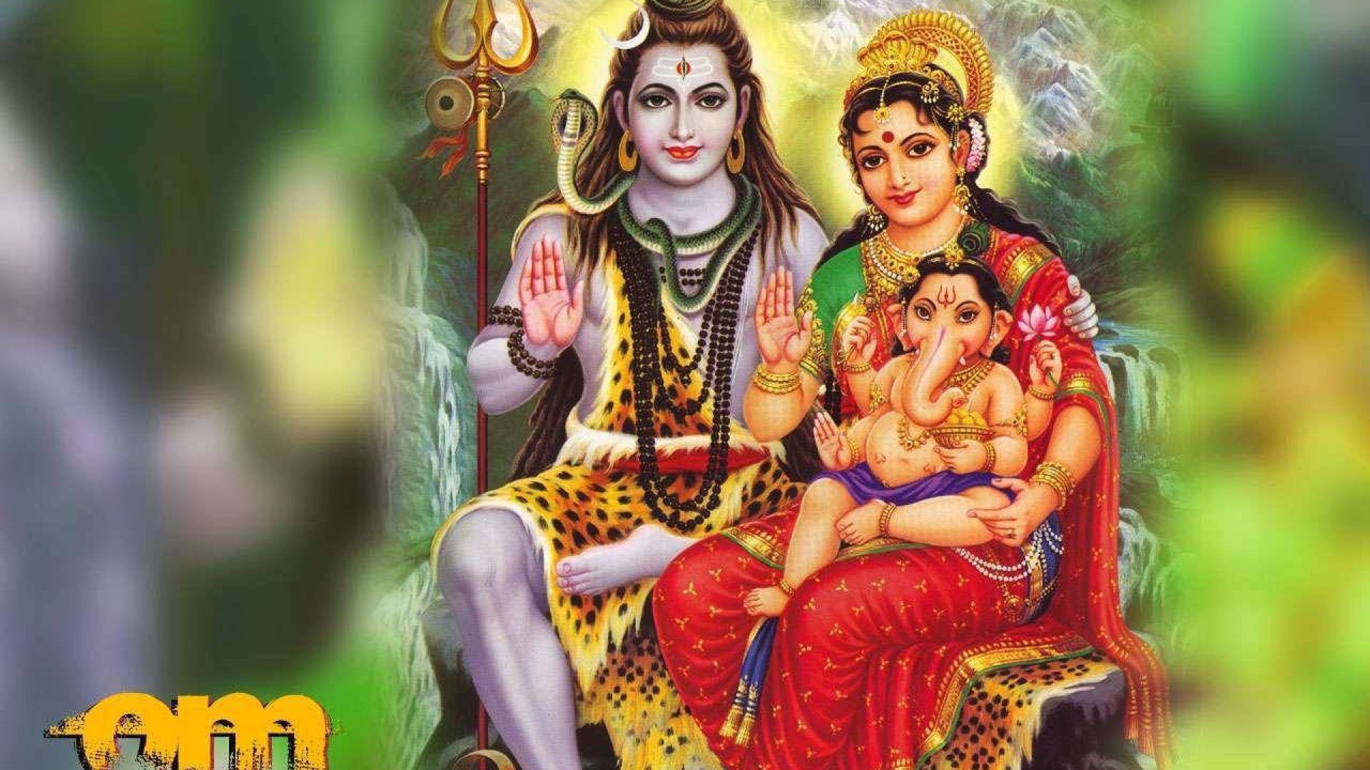 4k Hindu God Wallpaper - Shiva Parvati Ganesh , HD Wallpaper & Backgrounds