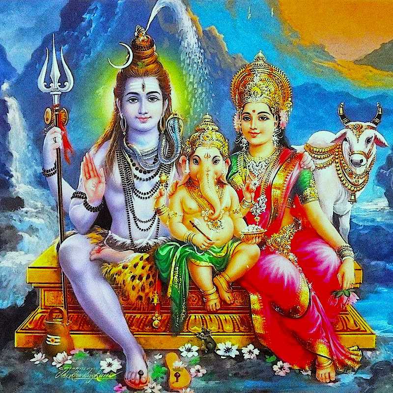 Download Wallpaper - Shiv Parvati And Ganesh Hd , HD Wallpaper & Backgrounds