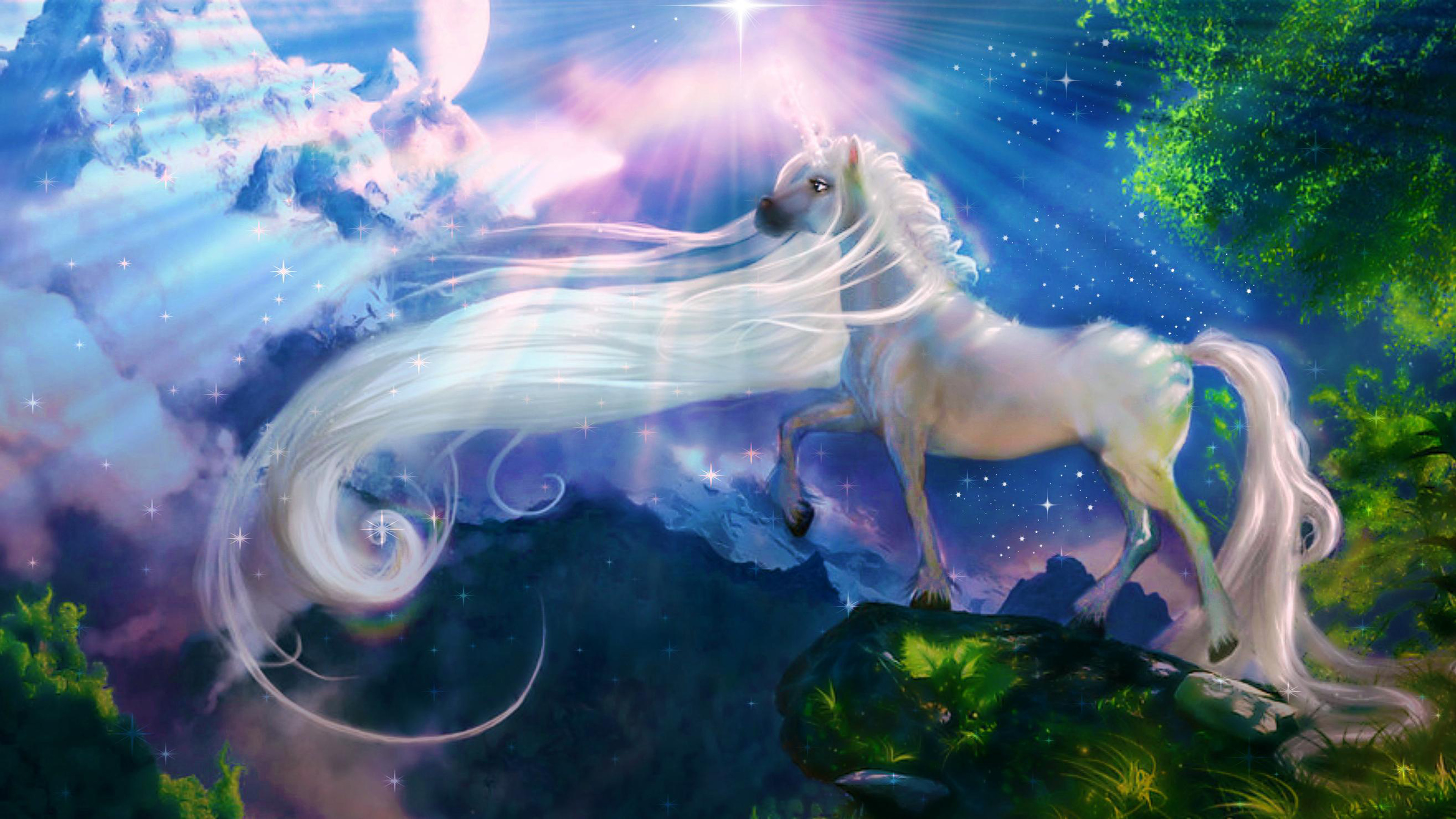 Unicorn Wallpaper Hd Free Download - Unicorn Fantasy , HD Wallpaper & Backgrounds