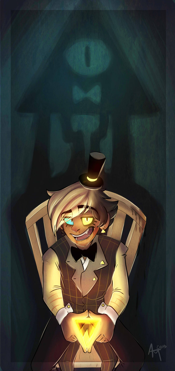 Wallpaper, Human Bill Cipher - Bill Cipher Hot Fanart , HD Wallpaper & Backgrounds