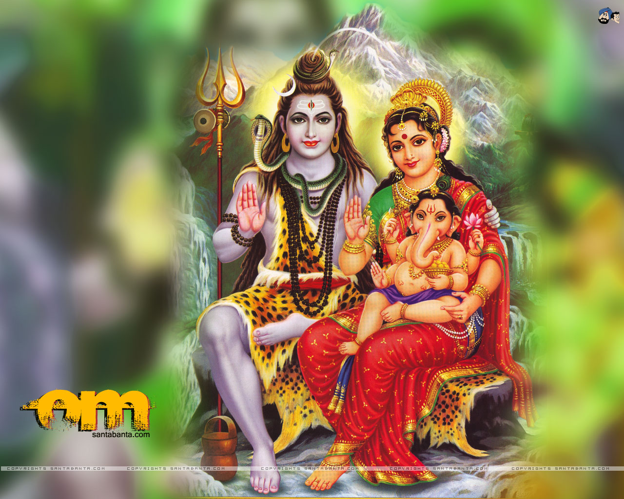 Lord Shiva Family Hd Wallpapers 1080p - Shiv Parvati Ganesh Hd , HD Wallpaper & Backgrounds