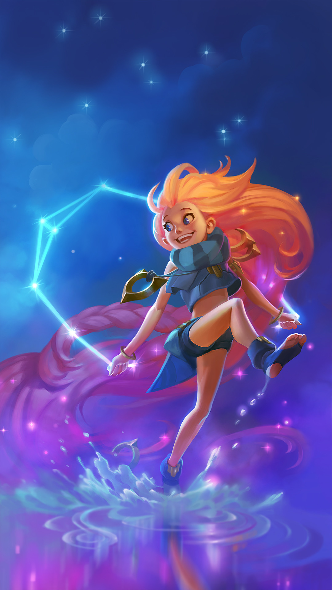 Zoe Hd Wallpaper Background Official Art Artwork League - League Of Legends Zoe Art , HD Wallpaper & Backgrounds