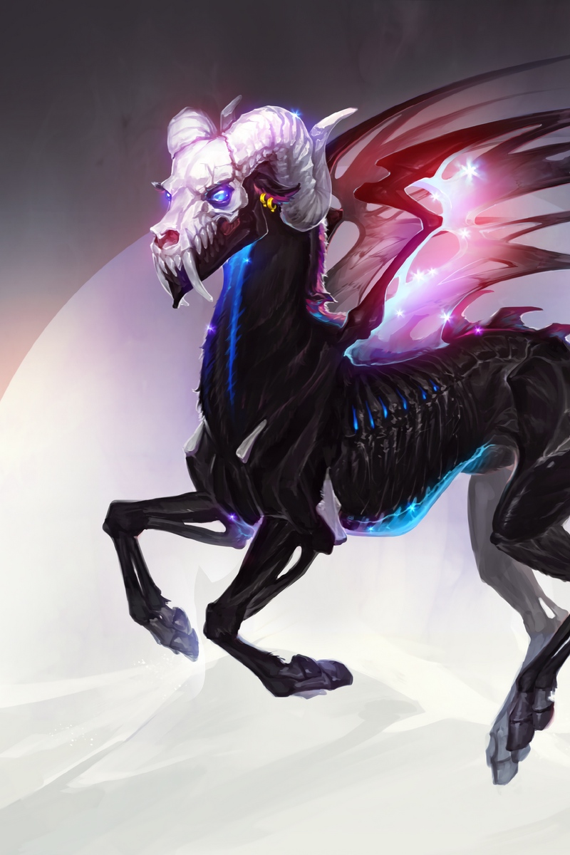 Wallpaper Unicorn, Horse, Skull, Fantastic, Art - Demon Horse , HD Wallpaper & Backgrounds