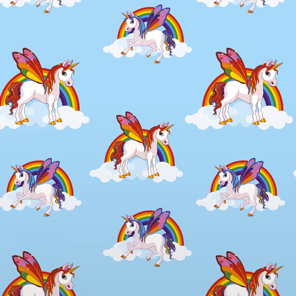 Rainbow Unicorn Pattern Childrens Wallpaper Magic Cloud - Rainbow Unicorn Cute Unicorn Wallpaper Unicorn , HD Wallpaper & Backgrounds