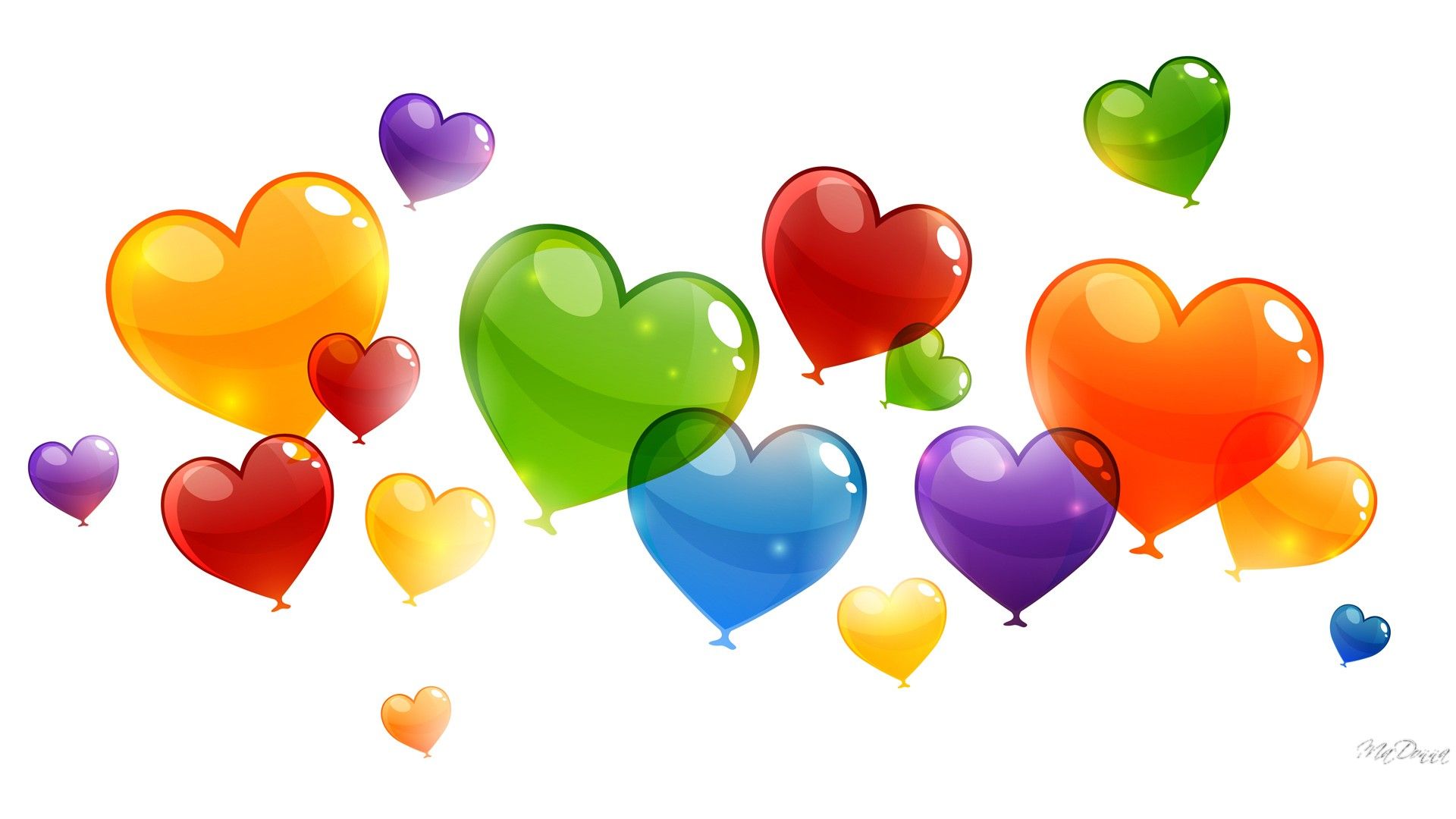 Balloon Wallpaper - Balloon Hearts , HD Wallpaper & Backgrounds