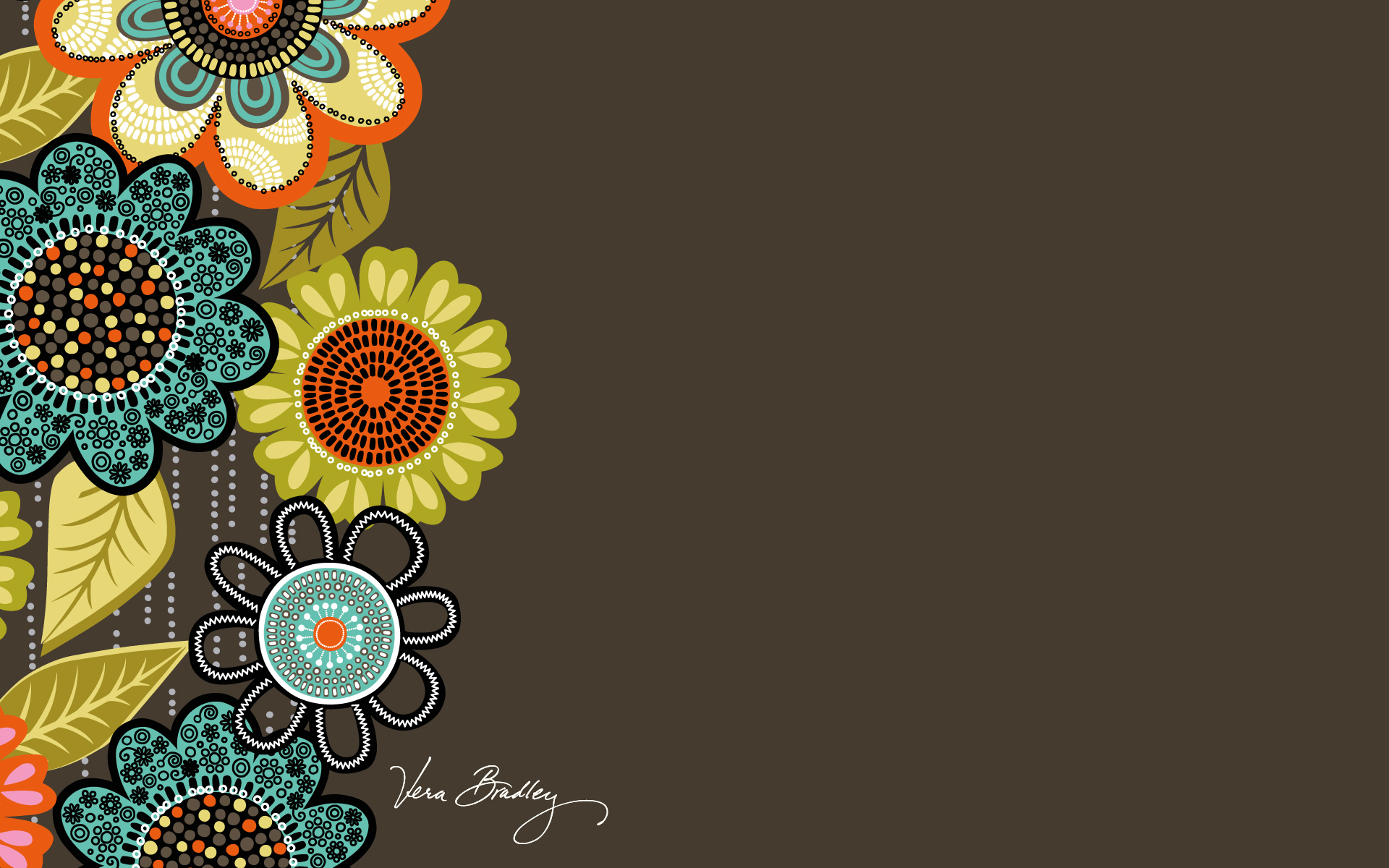 Vera Bradley Desktop Clipart 947,56kb Download - Vera Bradley Flower Shower Background , HD Wallpaper & Backgrounds