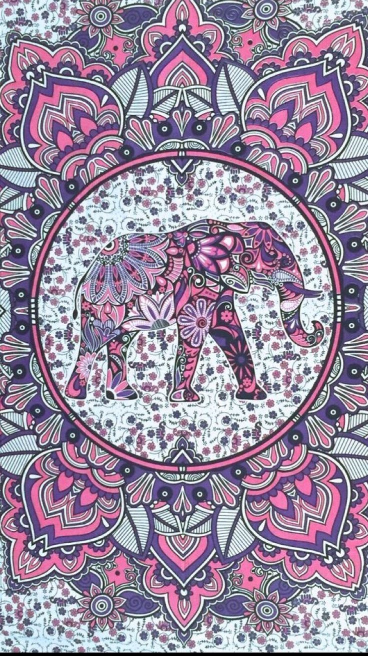 Lilac Tapestry - Cute Elephant Wallpaper Iphone , HD Wallpaper & Backgrounds
