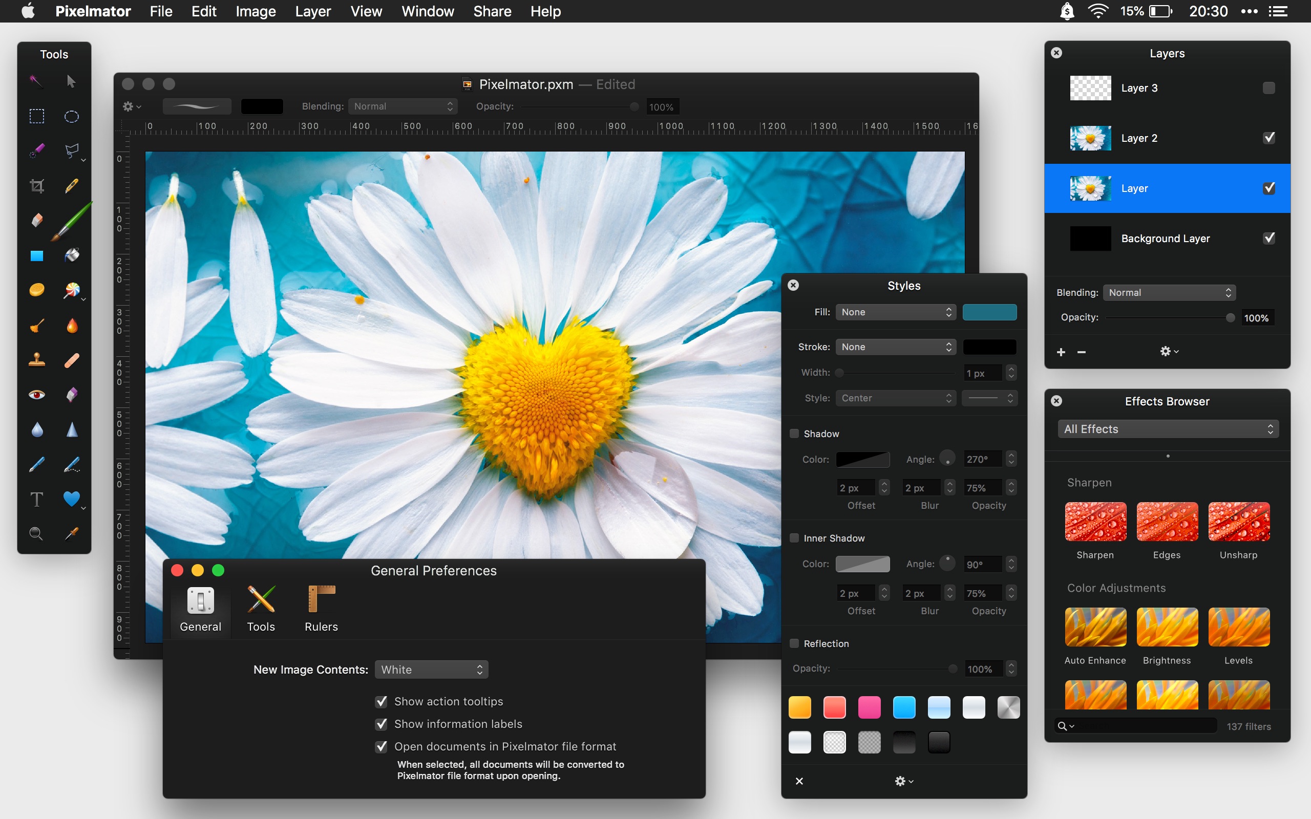 Pixelmator Is An Image Editing App - Dark Desktop App Ui , HD Wallpaper & Backgrounds